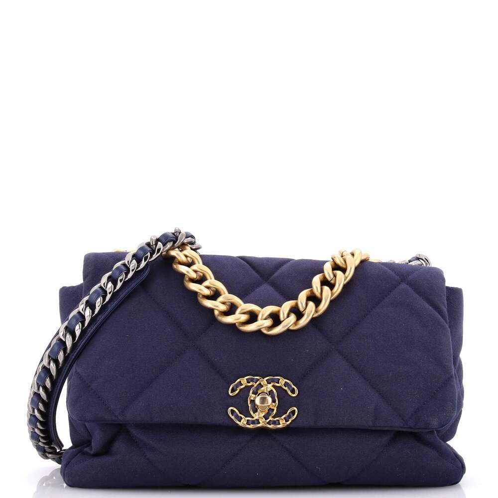 Chanel 19 Flap Bag Quilted Canvas Large #248433C48B